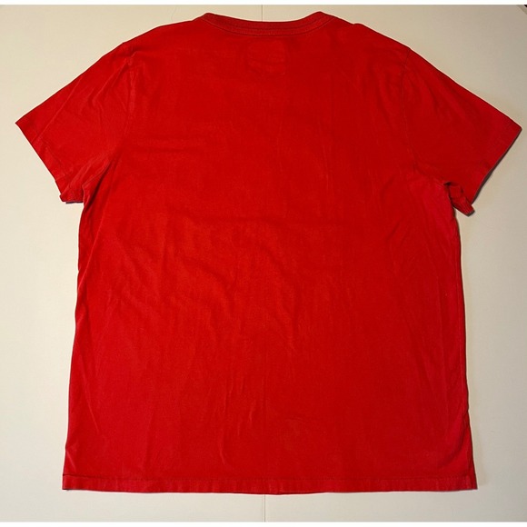 VTG Y2K Aeropostale Red Single Stitch 90s Spellout Embroidered T Shirt XXL - Picture 2 of 6